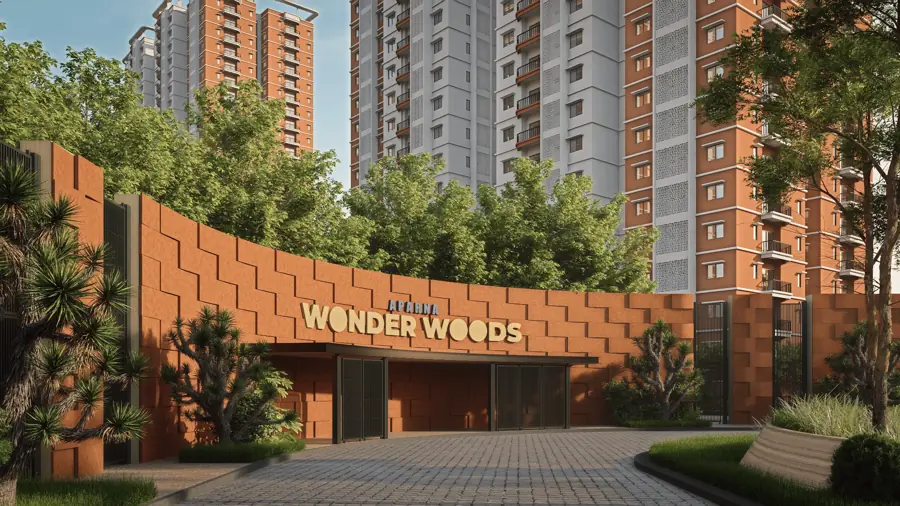 Aparna Wonder Woods Grand Entrance 15 acre township Mallasandra