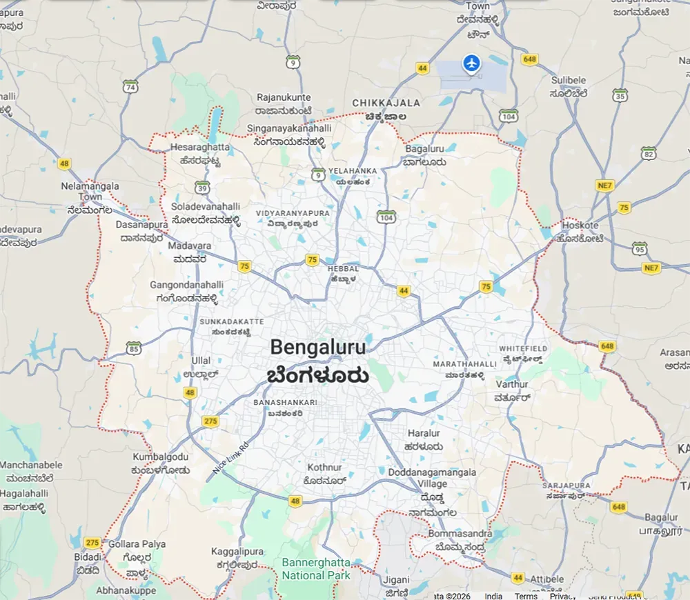 Location map of Aparna Wonder Woods Mallasandra Off Kanakapura Road near Holiday Village Resort